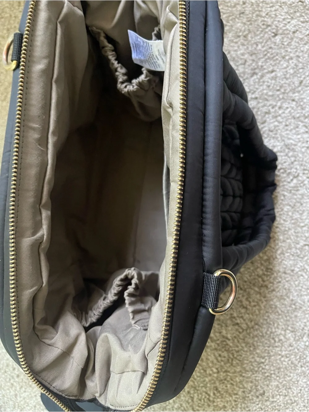 HappBrand Diaper Bag with Gold Hardware and Removable Strap